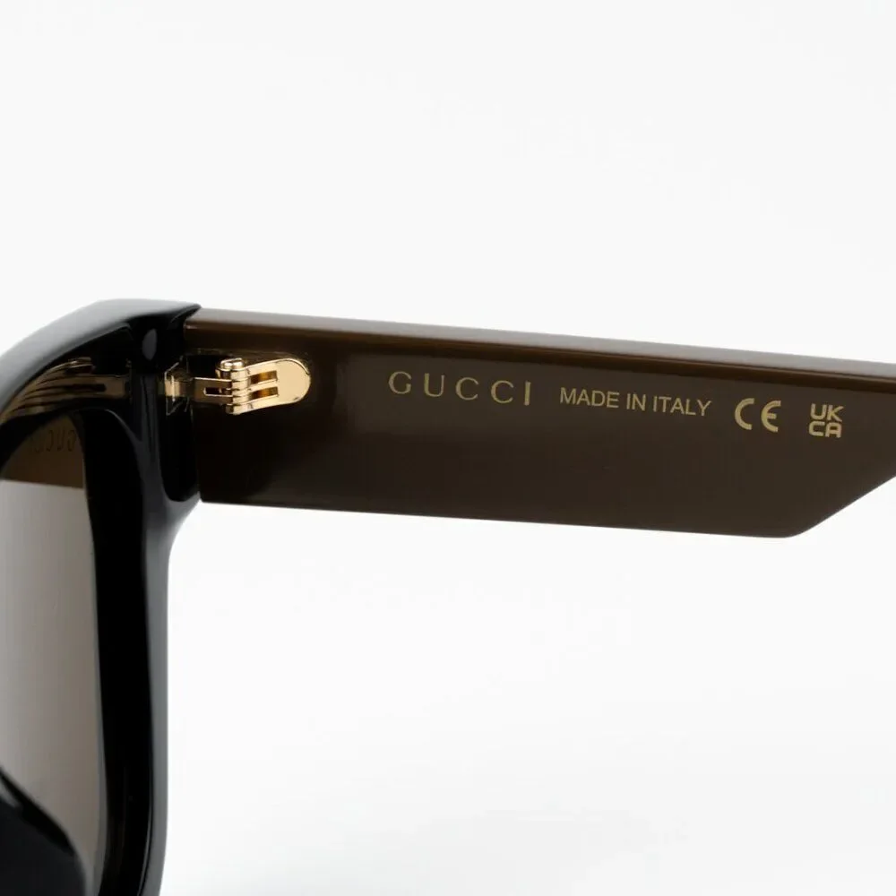SALE! NEW Gucci GG1670SK 004 Black Green Brown Unisex Square Sunglasses